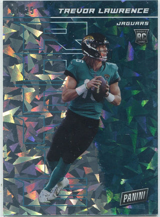 Trevor Lawrence 2021 Panini Player Of The Day Cracked Ice Parallel RC #51 7/25