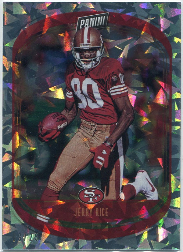 Jerry Rice 2021 Panini Player Of The Day Cracked Ice Parallel Card #82 9/25