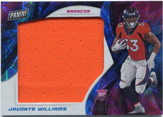 Javonte Williams 2021 Panini Player Of The Day Relic RC #JW 42/50