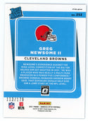 Greg Newsome 2021 Panini Donruss Optic Rated Rookie #252
