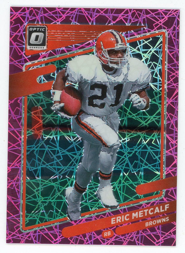 Eric Metcalf 2021 Panini Optic Pink Card #144