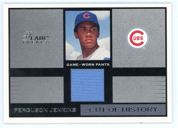 Ferguson Jenkins 2003 Fleer Greats Cut of History Patch Relic