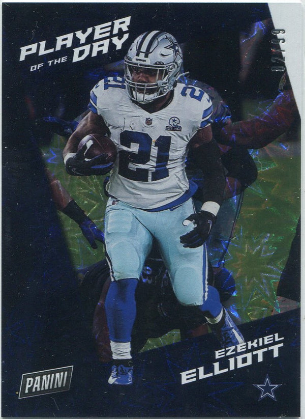 Ezekiel Elliott 2021 Panini Player Of The Day Kaboom Parallel Card #40 82/99