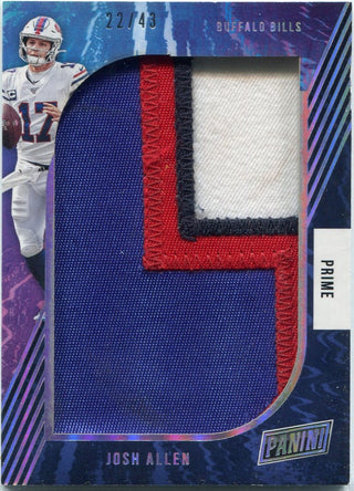 Josh Allen 2020 Panini Prime 4 Color Patch Card #JA 22/43