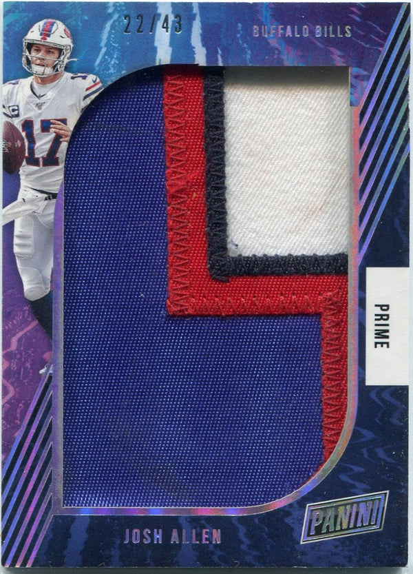 Josh Allen 2020 Panini Prime 4 Color Patch Card #JA 22/43
