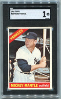 Mickey Mantle 1966 Topps Card #50 SGC Graded 1