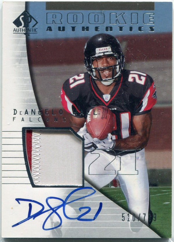 DeAngelo Hall 2004 Upper Deck SP Authentic 2 Color Patch & Autographed RC #192 510/799