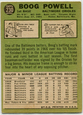 Boog Powell 1967 Topps Card #230