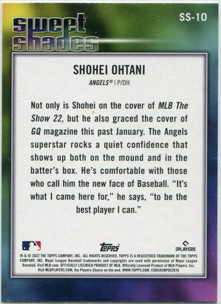 Shohei Ohtani 2022 Topps Sweet Shades Card #SS-10