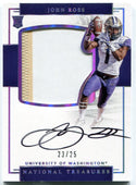 John Ross 2017 Panini National Treasures Collegiate 2 Color Patch/AUTO RC 23/25