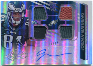 Jordan Matthews Autographed 2014 Panini Absolute Quad Relic RC 2/15