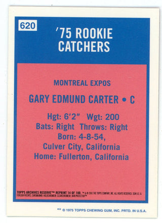 Gary Carter 2001 Topps Archives Reserve #620