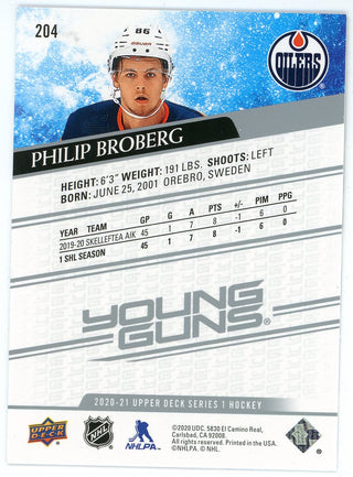 Philip Broberg 2020 Upper Deck Young Guns #204