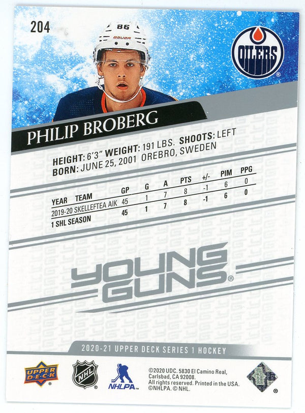 Philip Broberg 2020 Upper Deck Young Guns #204