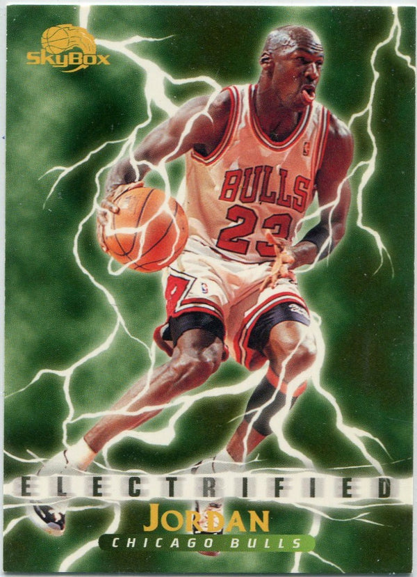 Michael Jordan 1995 - 1996 Skybox Premium Electrified Card #278