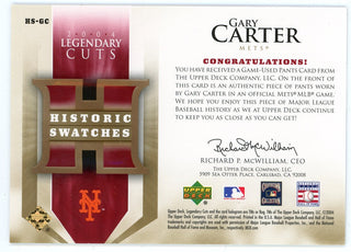 Gary Carter 2004 Upper Deck Historic Swatches #HS-GC