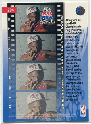 Michael Jordan 1993  - 1994 Upper Deck Card #204
