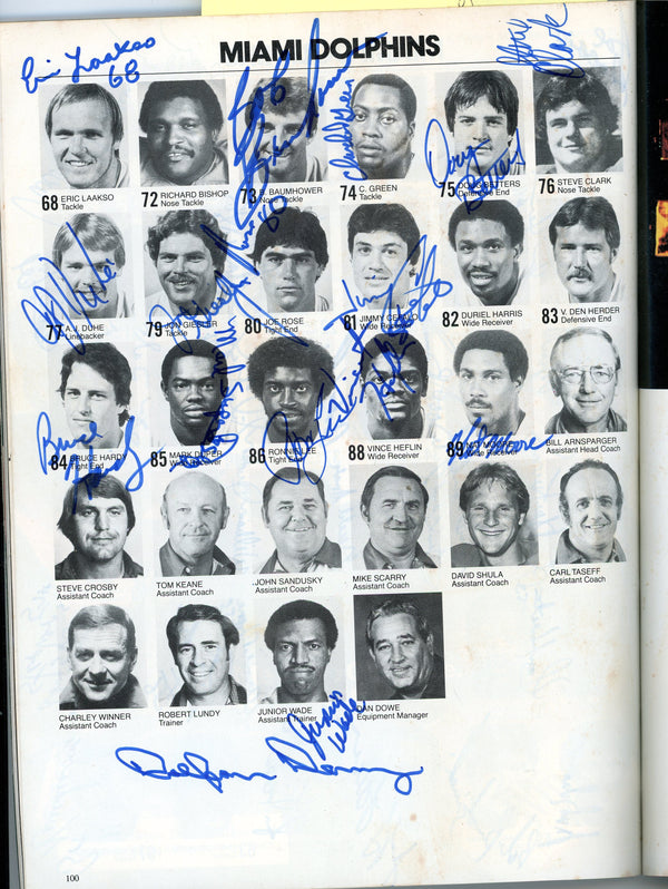 Miami Dolphins Super Bowl XVII Signed Program (61 Signatures)
