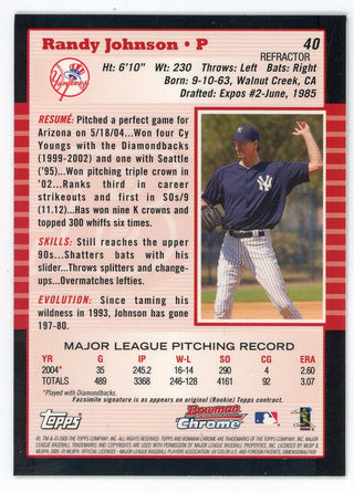 Randy Johnson 2005 Topps Bowman Chrome #40