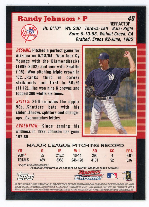 Randy Johnson 2005 Topps Bowman Chrome #40