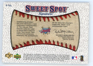 Troy Glaus 2001 Upper Deck Sweet Spot Autograph Ball Relic #S-TGL