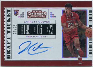 Jarrett Culver 2019 Panini Contenders Draft Picks Autographed RC #56 20/25