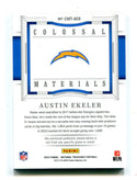 Austin Ekeler 2020 Panini National Treasures Colossal Jersey Card /10 #CMTAER