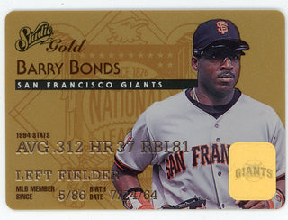 Barry Bonds 1995 Donruss Studio Gold 7 of 50