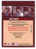 Reggie Jackson/ Don Mattingly/ Dave Winfield 2003 Fleer Flair Greats Bat Rack