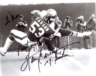 Harry Carson Autographed 8x10 Photo