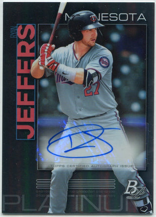 Ryan Jeffers 2020 Bowman Platinum Autographed RC #TOP-56
