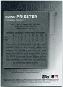 Quinn Priester 2020 Bowman Platinum Autographed RC #TOP-6