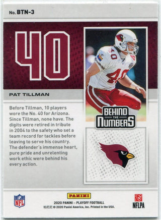 Pat Tillman 2020 Panini Playoff Behind The Numbers Card #BTN-3