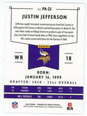 Justin Jefferson 2020 Panini Chronicles #PA-23