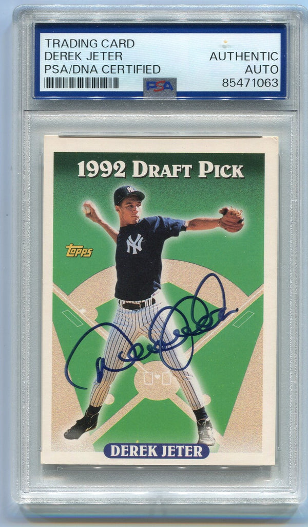 Derek Jeter 1993 Topps #98 PSA AUTO Auth Card