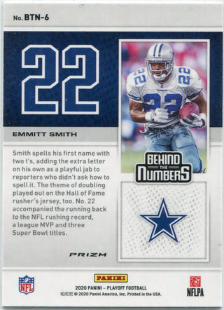 Emmitt Smith 2020 Panini Playoff Behind The Numbers Pink Prizm Card #BTN-6