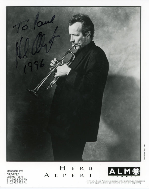 Herb Alpert Autographed 8x10 Photo