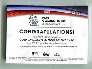 Paul Goldschmidt 2022 Topps Series Two Batting Helmet Card #BHPG /299