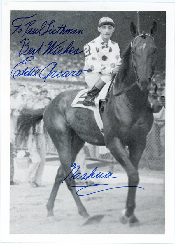 Eddie Arcaro Autographed 5x8 Photo