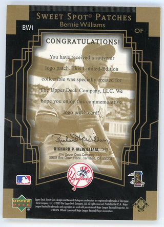 Bernie Williams 2003 Upper Deck Sweet Spot Patch Relic #BW1
