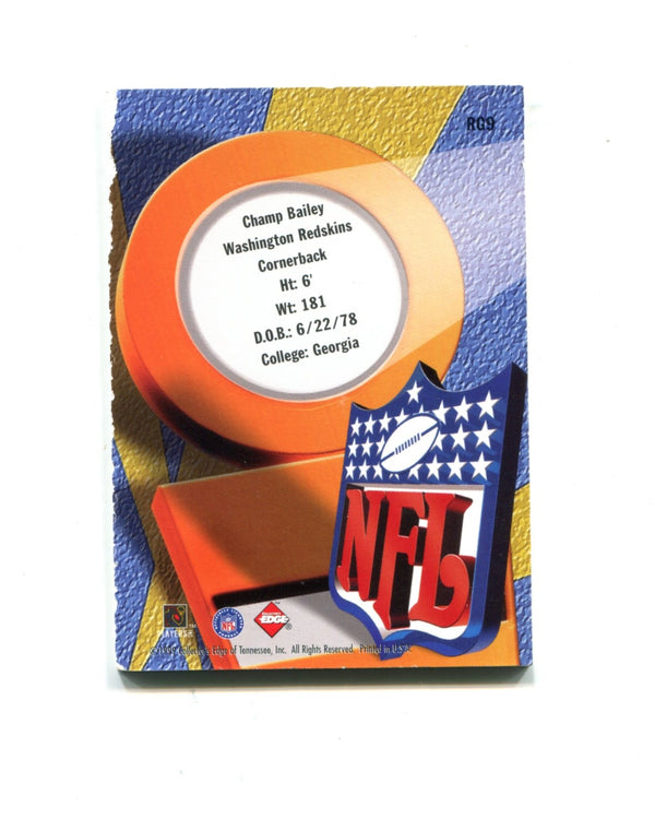Champ Bailey 1999 Collector's Edge Game Gear Hologold #RG9 Card