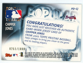 Chipper Jones 2002 Topps Popular Demand Patch Relic #PD-CJ