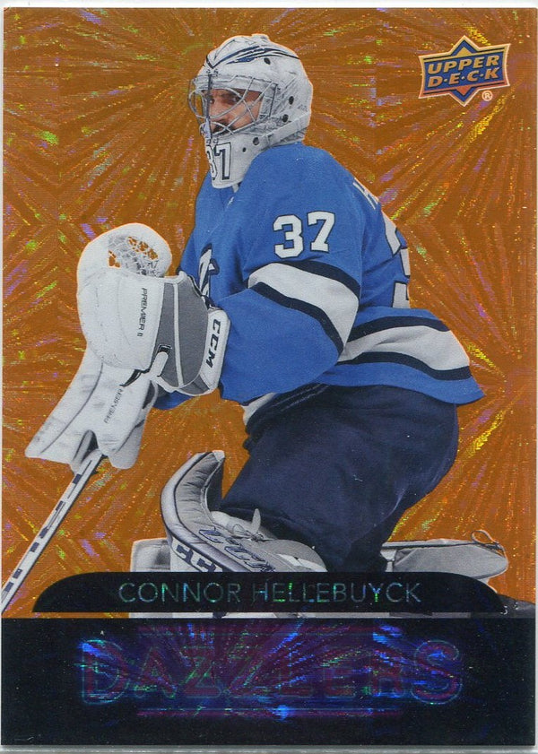 Connor Hellebuyck 2020 - 2021 Upper Deck Dazzlers Orange Card #DZ-49