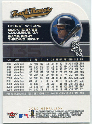 Frank Thomas 2005 Fleer Ultra Gold Medallion Die Cut Card