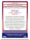 Anthony Rendon Topps USA Baseball 2010