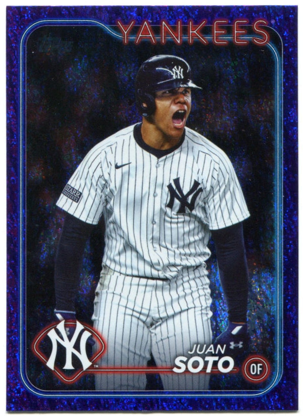 Juan Soto 2024 Topps Update Purple Foil Board Card #US1 586/799
