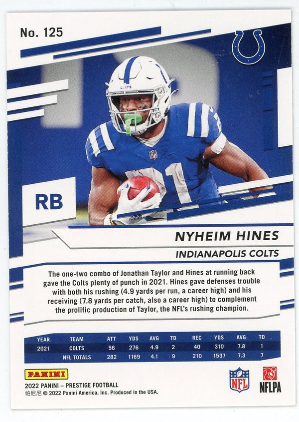 Nyheim Hines 2020 Panini Prestige Xtra Points #125