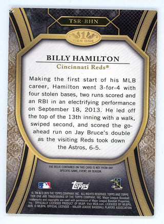 Billy Hamilton 2015 Topps Tier 1 Patch Relic #TSR-BHN