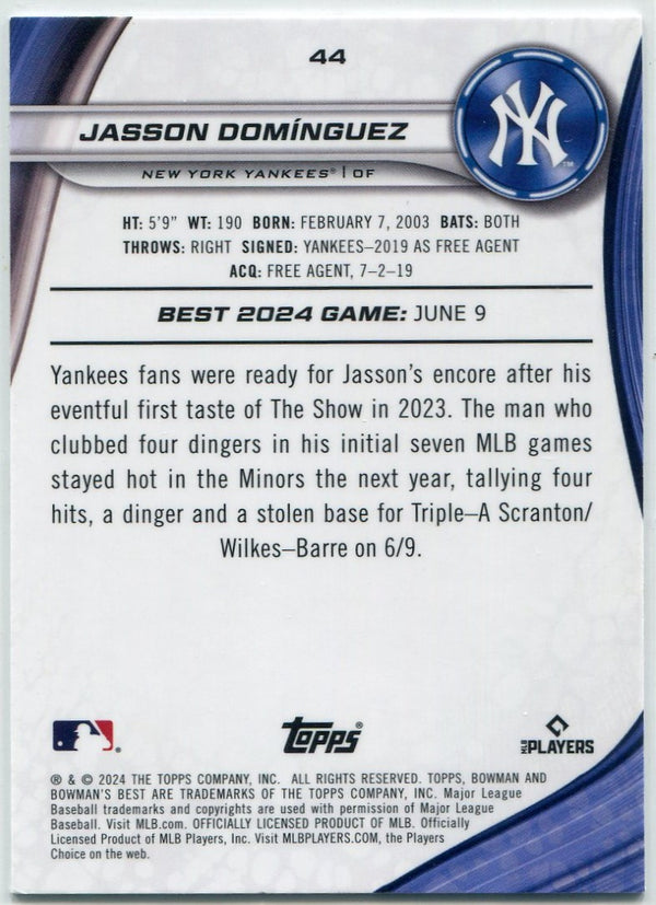 Jasson Dominguez 2024 Bowmans Best RC #44
