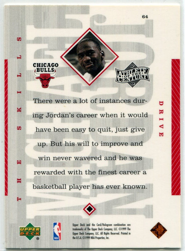 Michael Jordan 1999 Upper Deck Athlete Of The Century Card #64